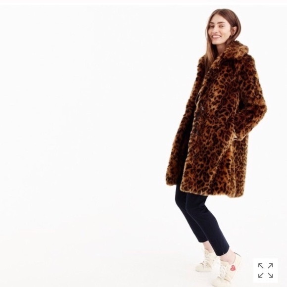 J. Crew Faux-fur Leopard Coat - Picture 3 of 11